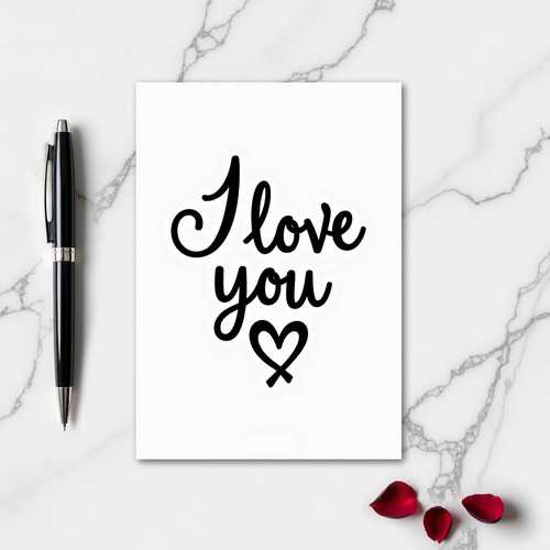 Simple I Love You Script Card