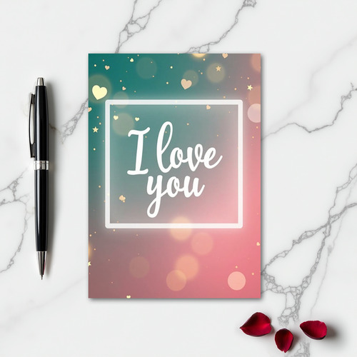 Simple I Love You Sparkle Card