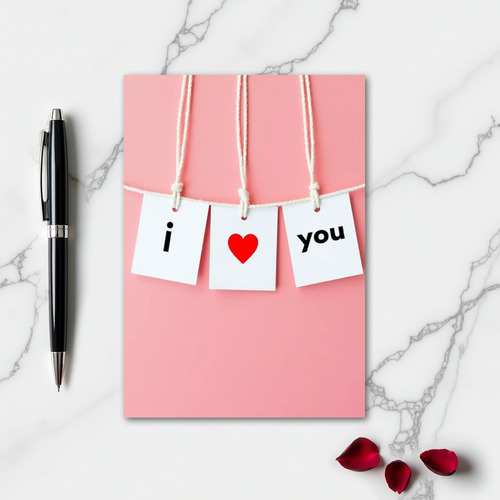 Simple I Love You String Card