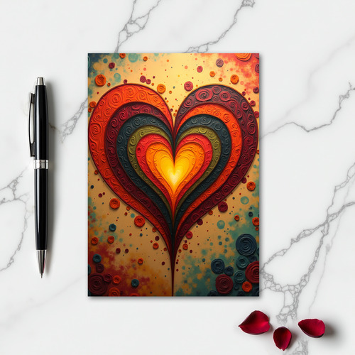 Simple Layered Heart Love Card