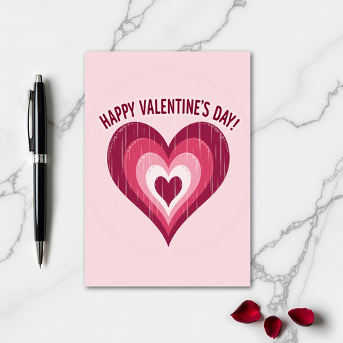 Simple Layered Heart Valentines Card