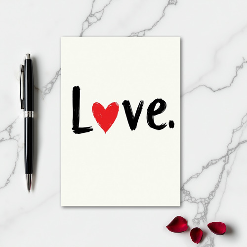Simple Love Brushstroke Card