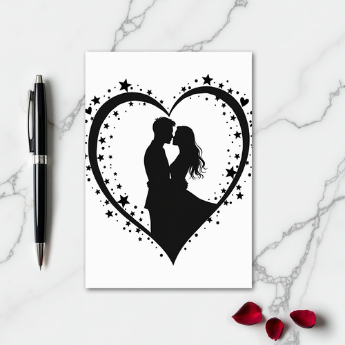 Simple Love Couple Heart Card