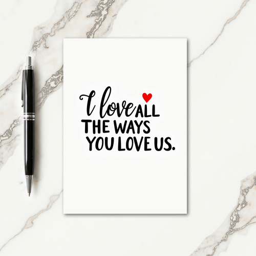 Simple Love Fathers Day Print Card