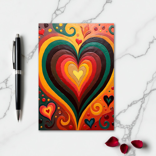 Simple Love Heart Swirl Card