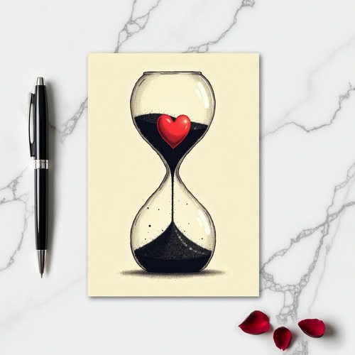 Simple Love Hourglass Card