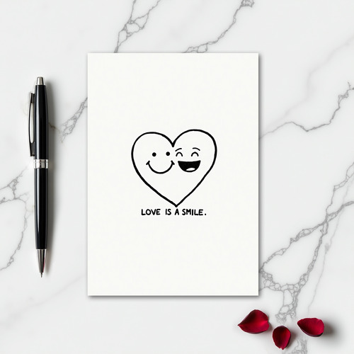 Simple Love Is A Smile Card