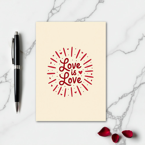 Simple Love Is Love Burst Card