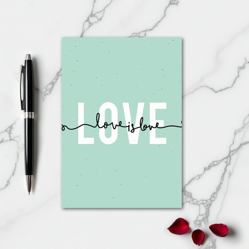Simple Love Is Love Speckled Card