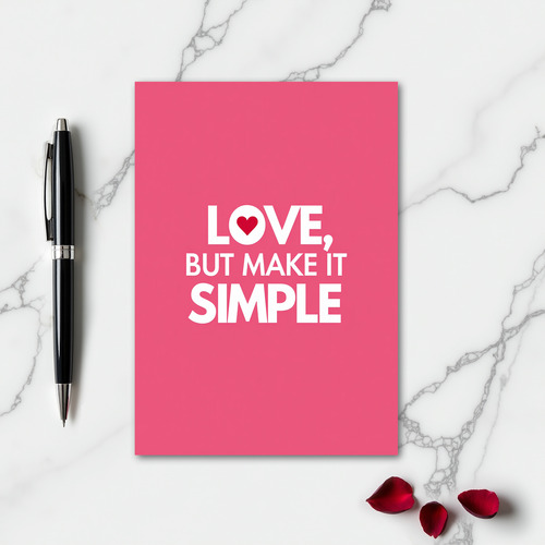Simple Love Minimalist Card