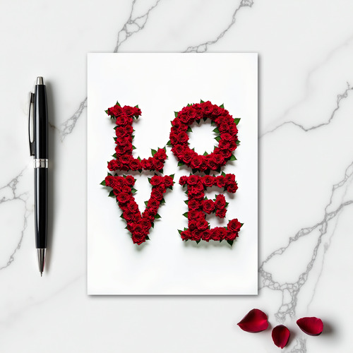 Simple Love Roses Card