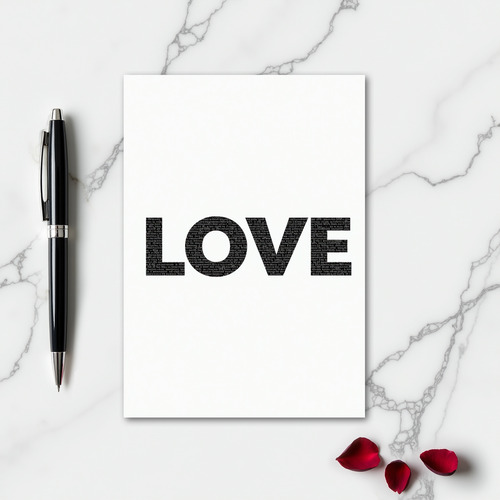 Simple Love Word Art Card
