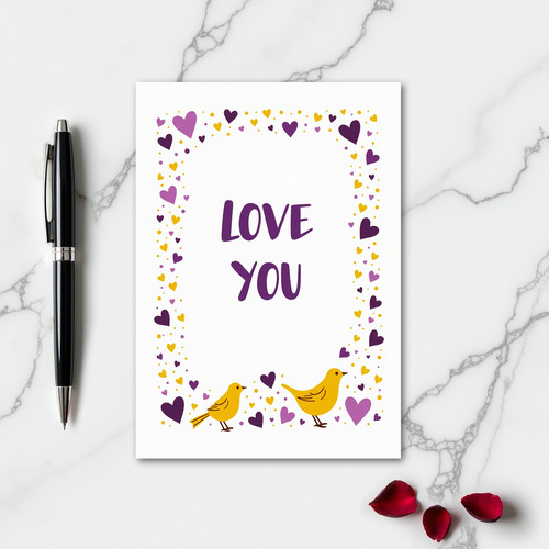 Simple Love You Bird Card