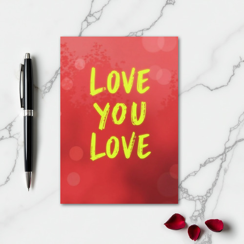 Simple Love You Bokeh Card