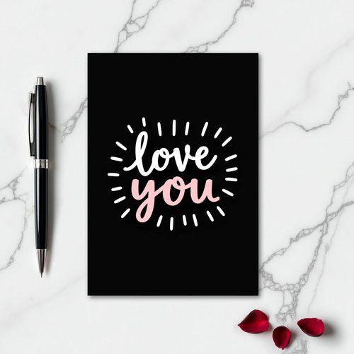 Simple Love You Burst Card