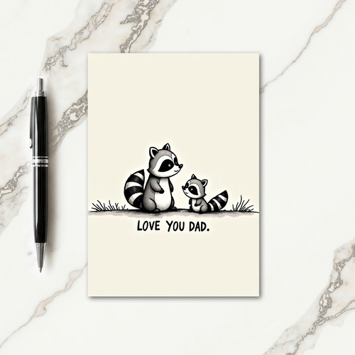 Simple Love You Dad Art Card