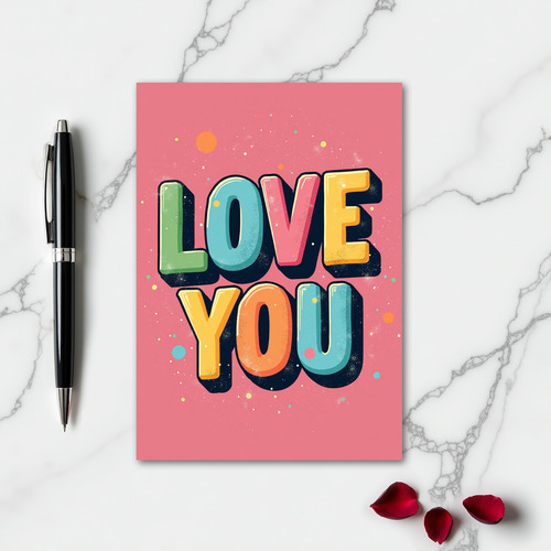 Simple Love You Dots Card