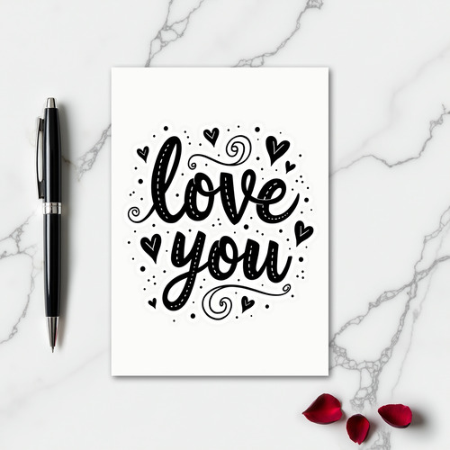 Simple Love You Dotted Card