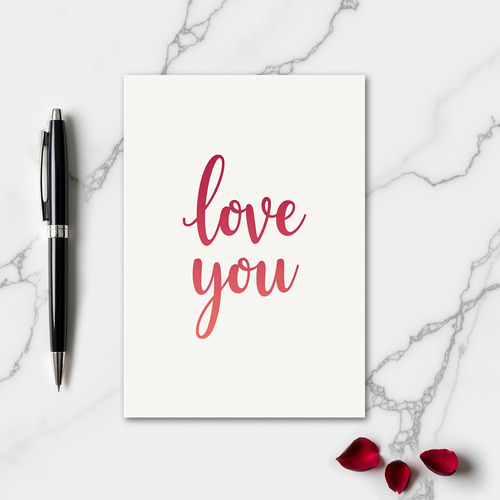 Simple Love You Gradient Card