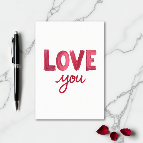 Simple Love You Handwritten Card