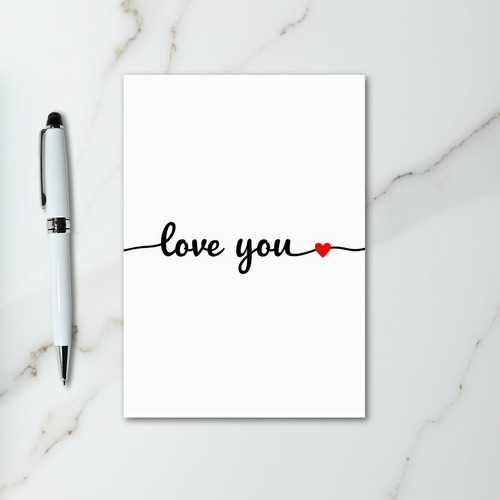 Simple Love You Heart Card
