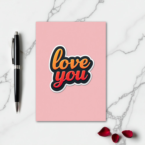 Simple Love You Message Card
