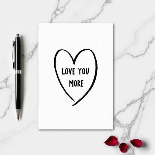 Simple Love You More Card