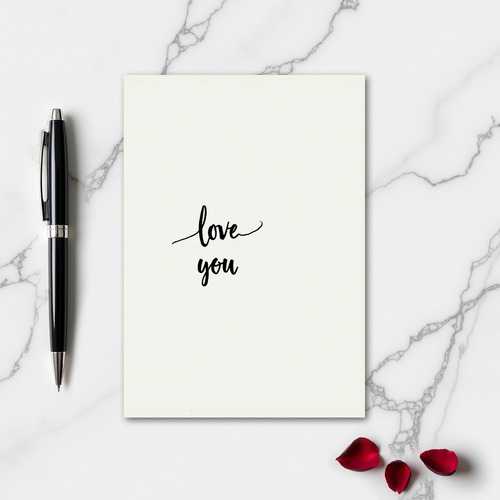 Simple Love You Script Card