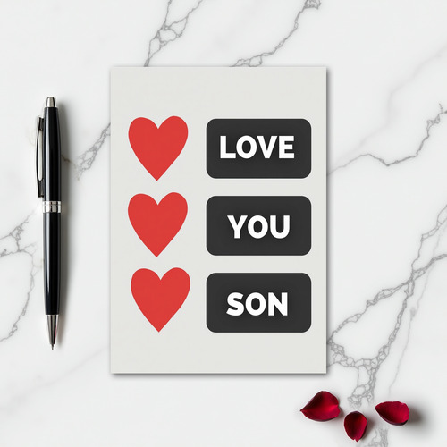 Simple Love You Son Card