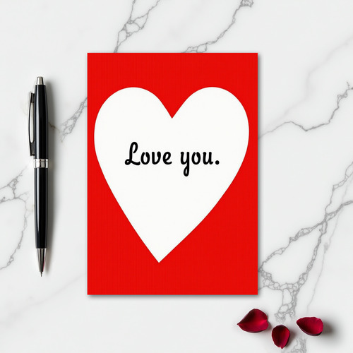 Simple Love You Striped Card