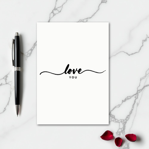 Simple Love You Swirl Card