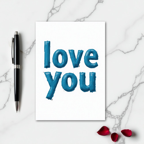 Simple Love You Text Card
