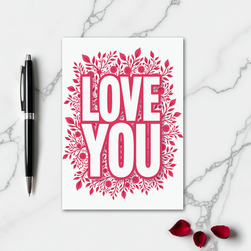 Simple Love You Wreath Card