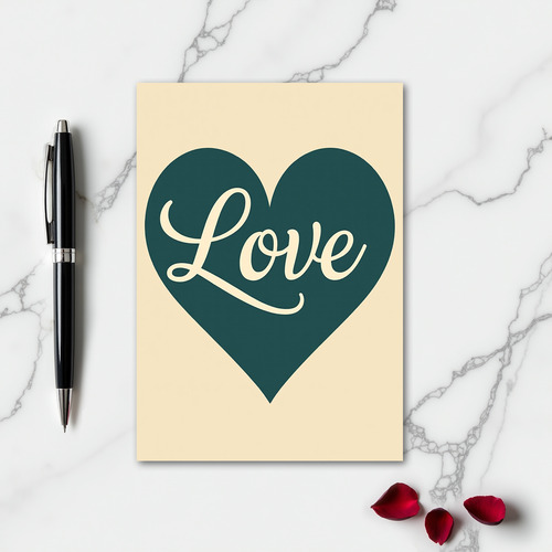 Simple Matte Love Heart Card