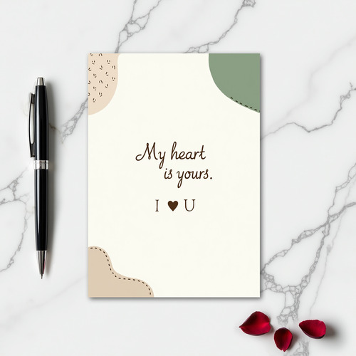 Simple My Heart Is Yours Card
