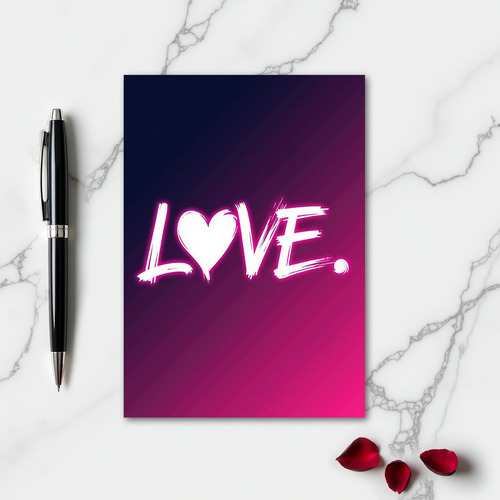 Simple Neon Love Card