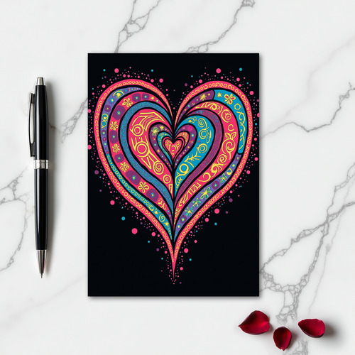 Simple Pattern Heart Card