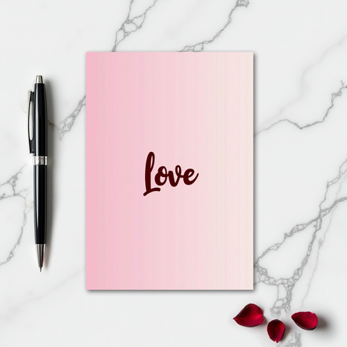 Simple Pink Gradient Love Card