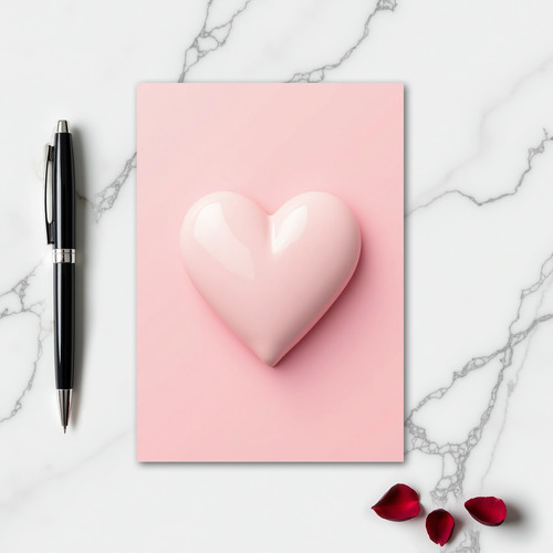 Simple Pink Heart Card