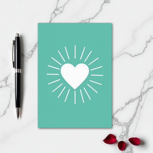 Simple Radiant Heart Card