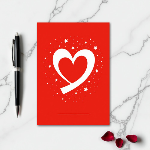 Simple Red Heart Card