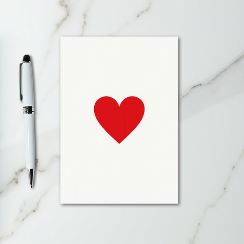 Simple Red Love Heart Card