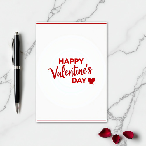 Simple Red Valentines Card