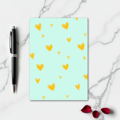Simple Scattered Hearts Card