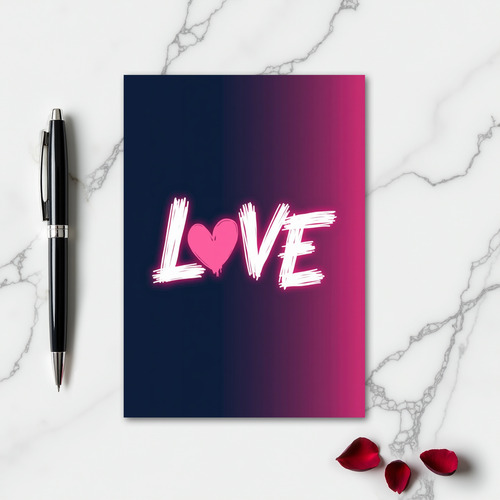 Simple Scribble Love Heart Card