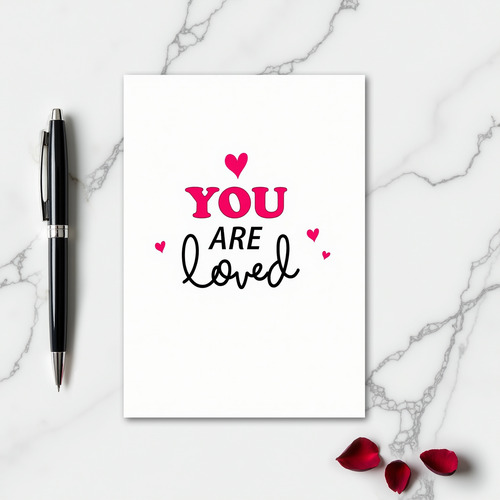 Simple Smooth Hearts You Are Loved Card
