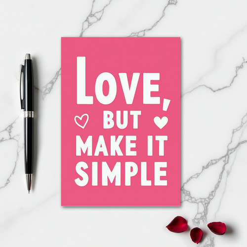 Simple Smooth Love Hearts Card