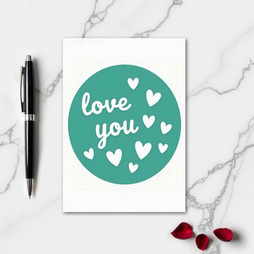 Simple Smooth Love You Heart Card