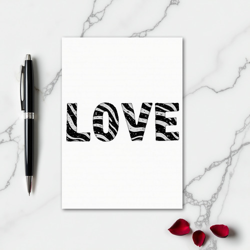Simple Striped Love Card