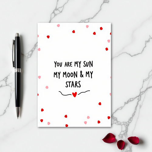 Simple Sun Moon Stars Love Card